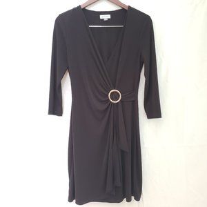 Calvin Klein - Long Sleeve Midi Dress Metal Ring